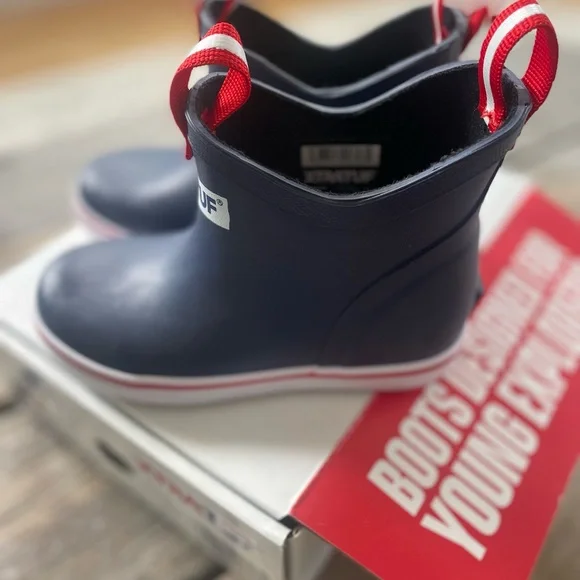 XTRATUF Kids Navy and Red Rain Boots - Picture 4 of 4